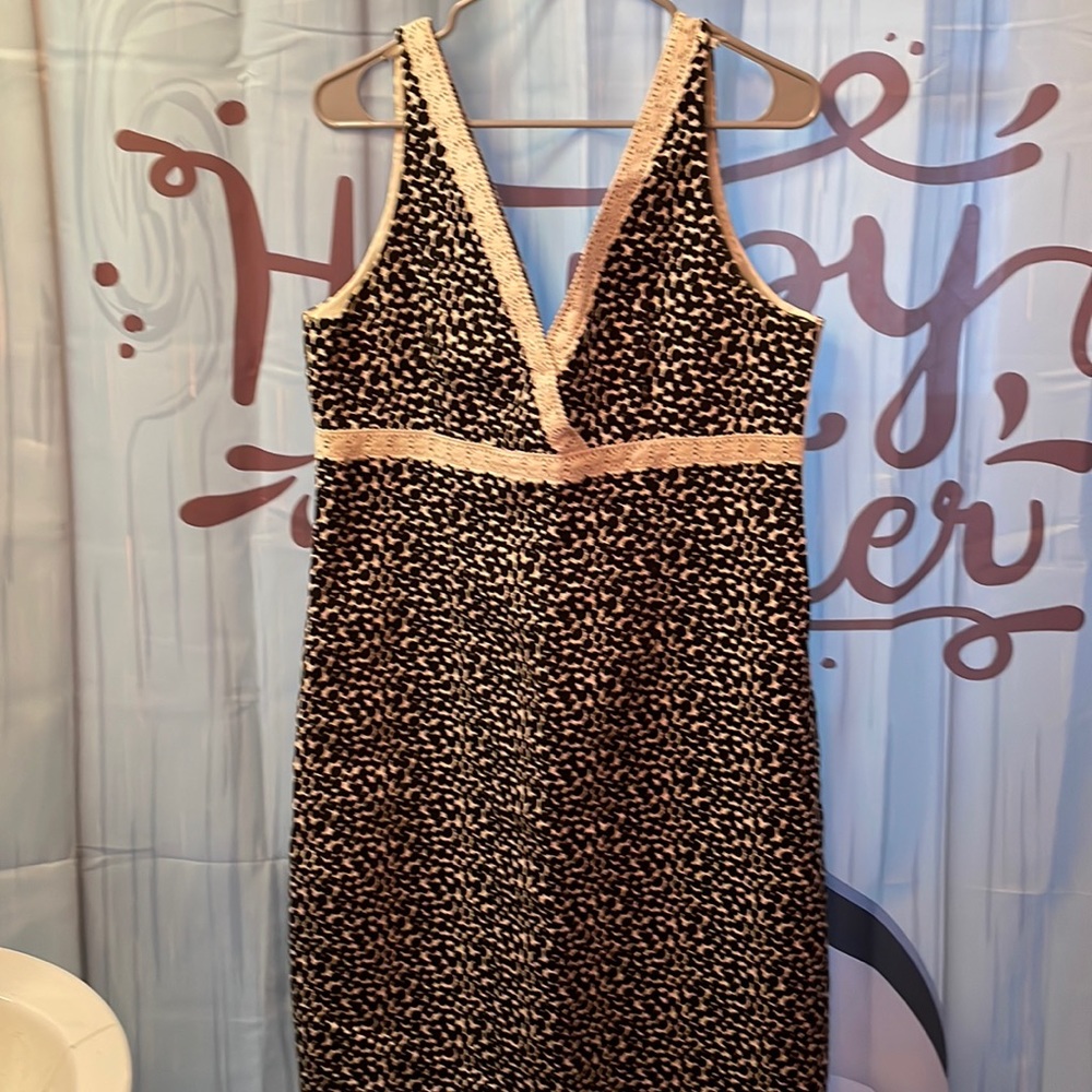 Beautiful black and white dress.